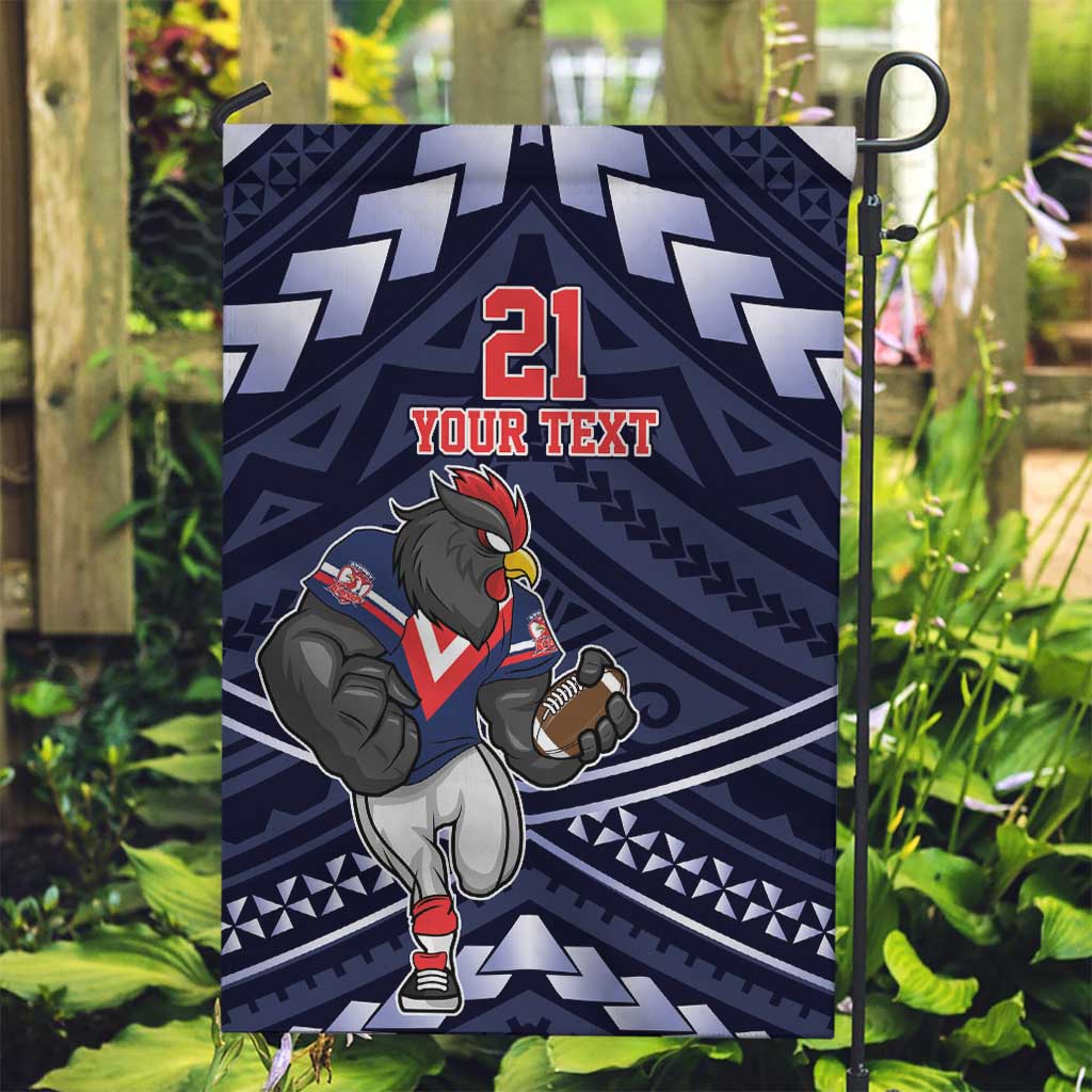 Custom Roosters Rugby Polynesian Tribal Garden Flag - Vibe Hoodie Shop