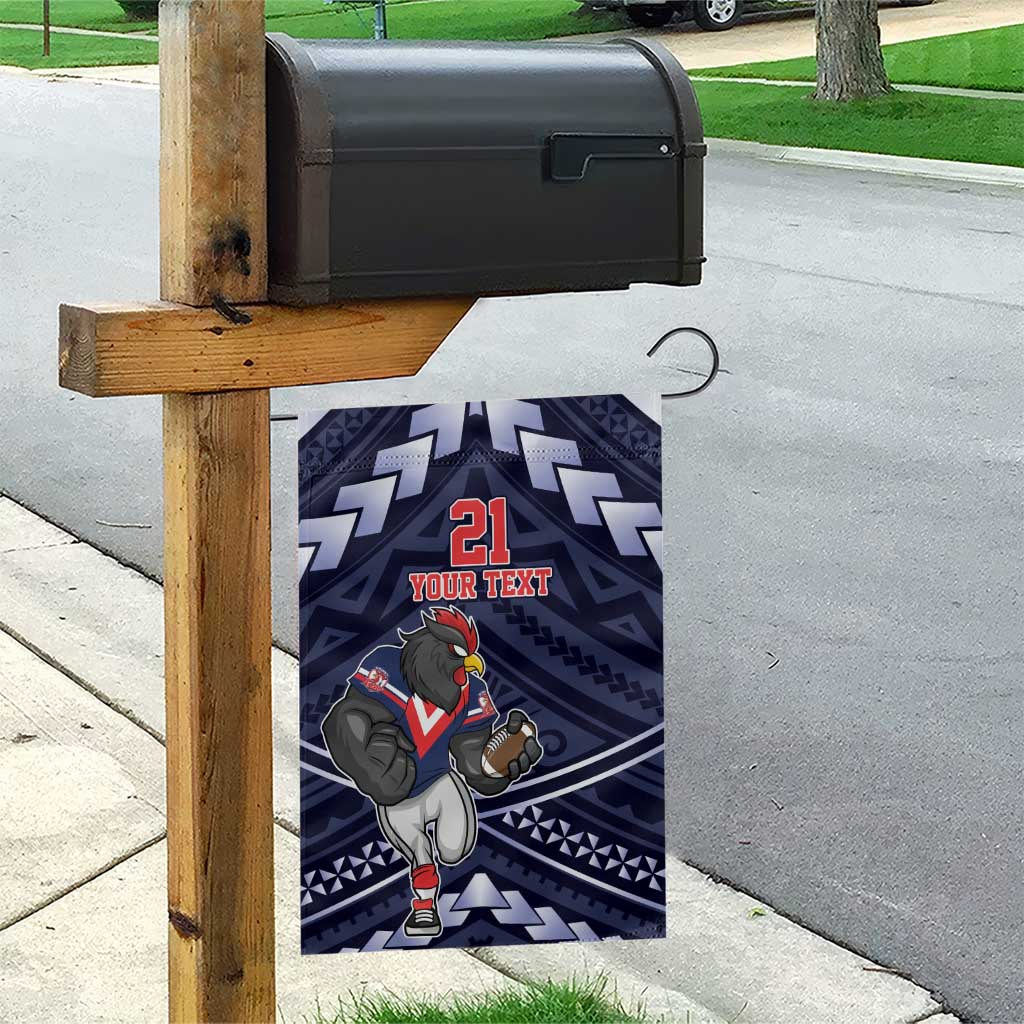 Custom Roosters Rugby Polynesian Tribal Garden Flag - Vibe Hoodie Shop