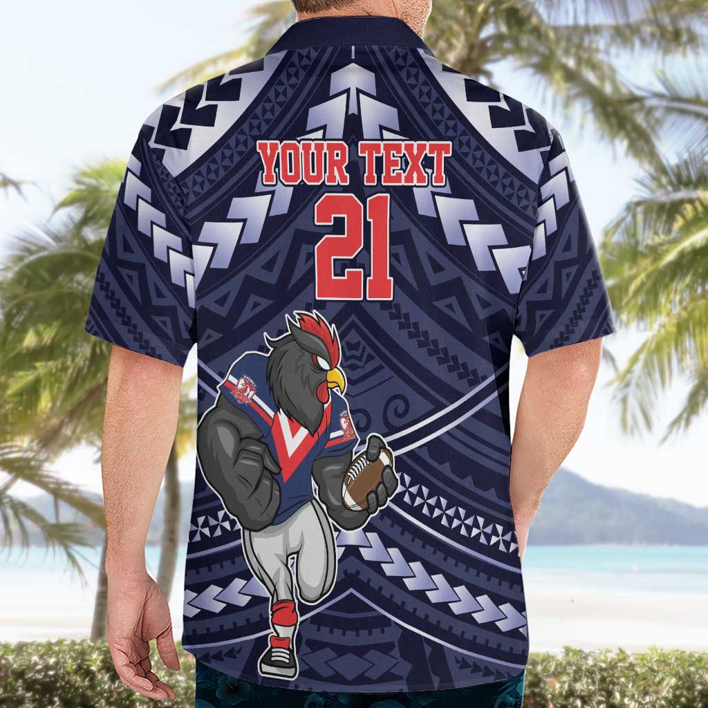 Custom Roosters Rugby Polynesian Tribal Hawaiian Shirt - Vibe Hoodie Shop