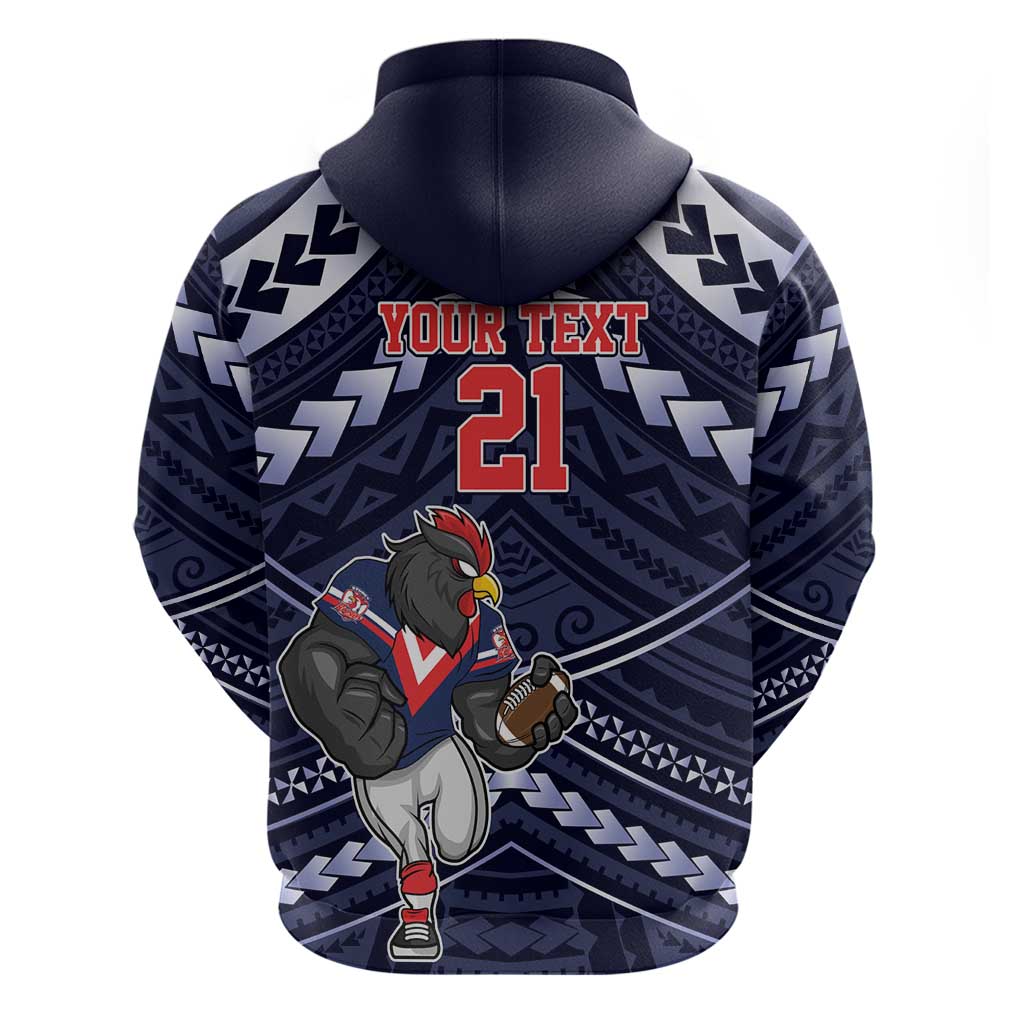 Custom Roosters Rugby Polynesian Tribal Hoodie LT9 - Vibe Hoodie Shop