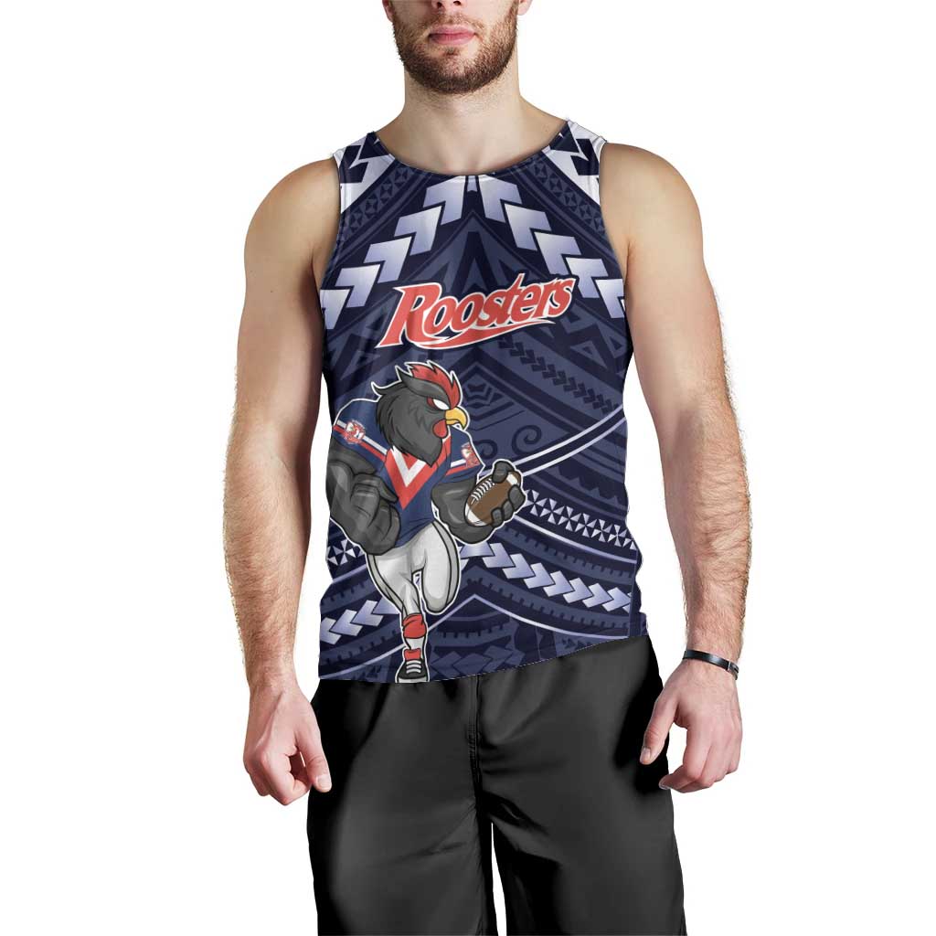 Custom Roosters Rugby Polynesian Tribal Men Tank Top - Vibe Hoodie Shop
