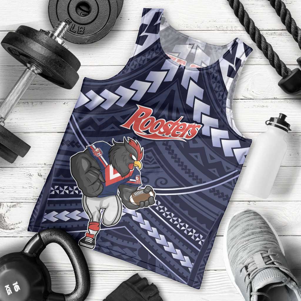 Custom Roosters Rugby Polynesian Tribal Men Tank Top - Vibe Hoodie Shop