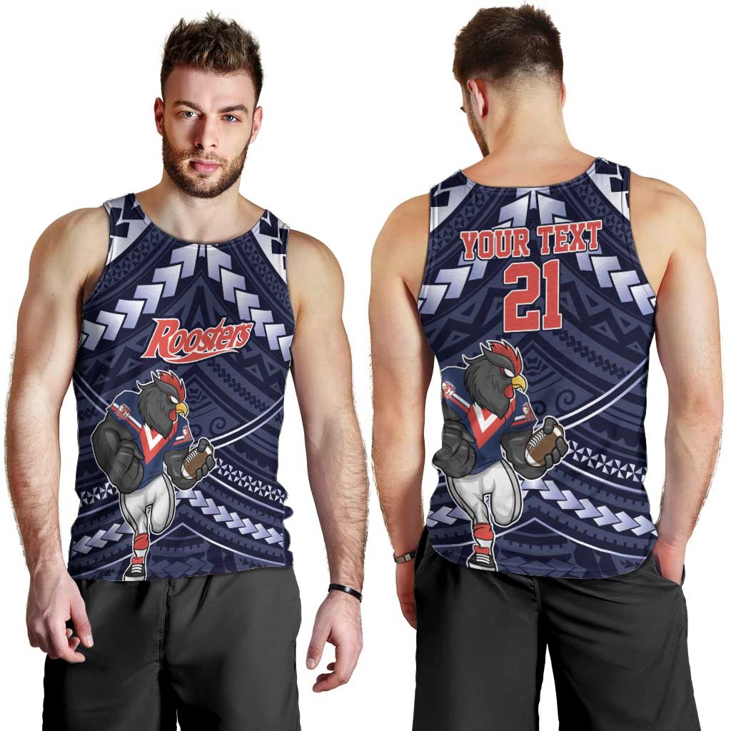 Custom Roosters Rugby Polynesian Tribal Men Tank Top - Vibe Hoodie Shop