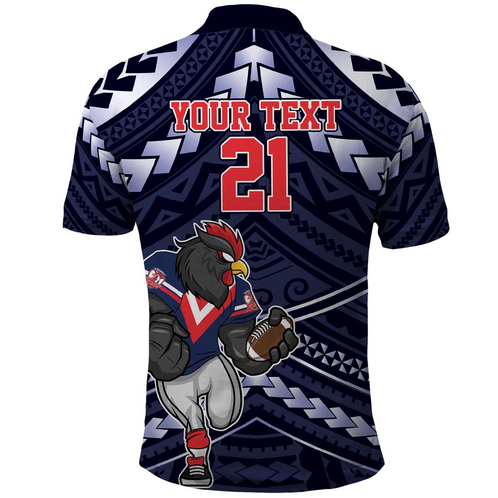 Custom Roosters Rugby Polynesian Tribal Polo Shirt LT9 - Vibe Hoodie Shop
