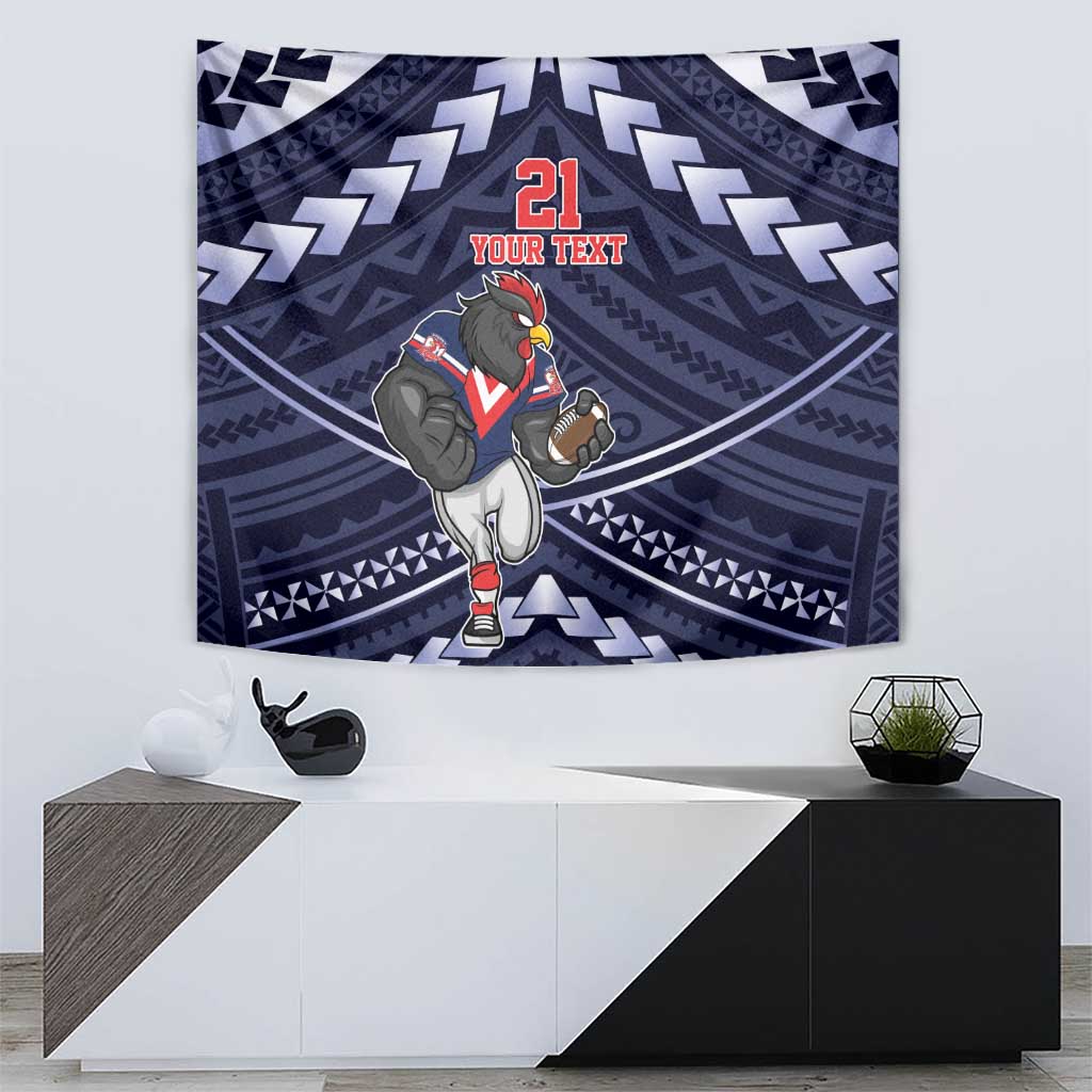 Custom Roosters Rugby Polynesian Tribal Tapestry - Vibe Hoodie Shop