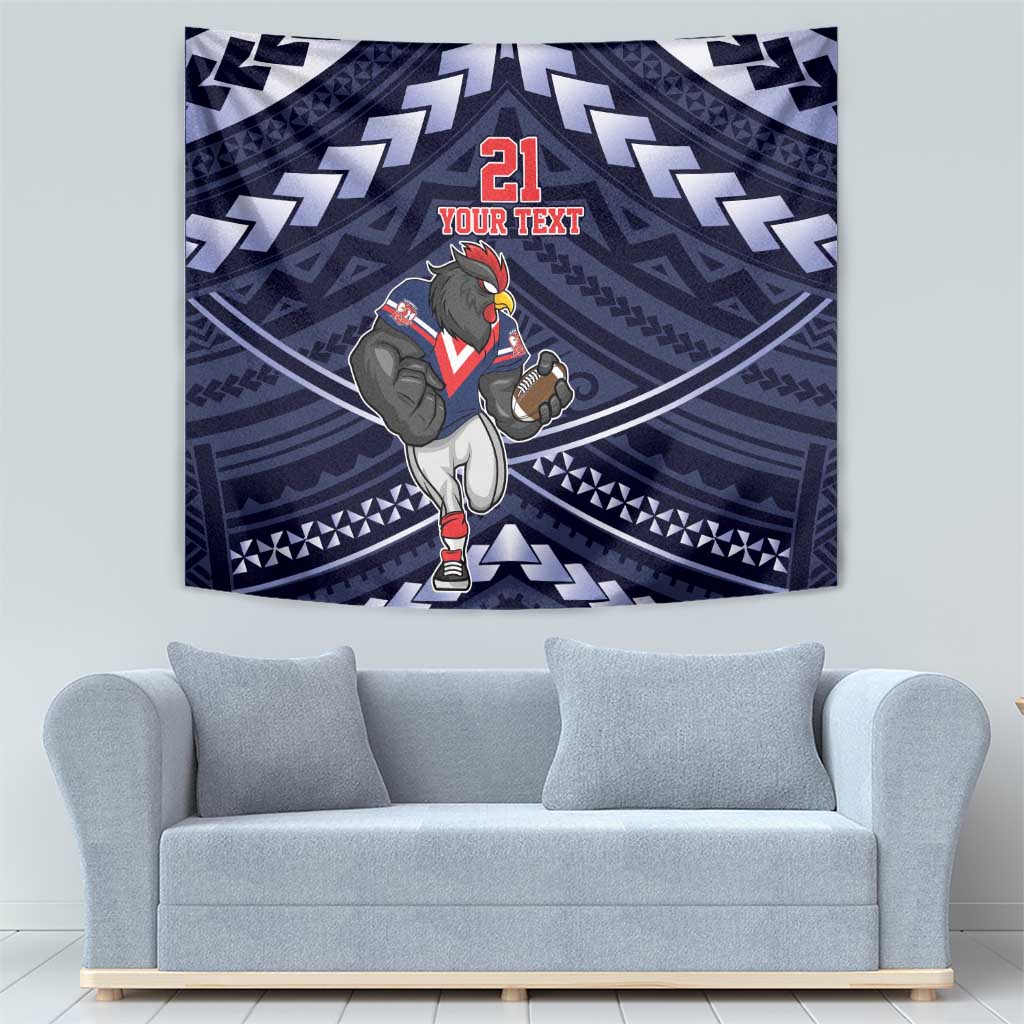 Custom Roosters Rugby Polynesian Tribal Tapestry - Vibe Hoodie Shop