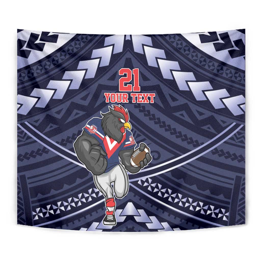 Custom Roosters Rugby Polynesian Tribal Tapestry - Vibe Hoodie Shop