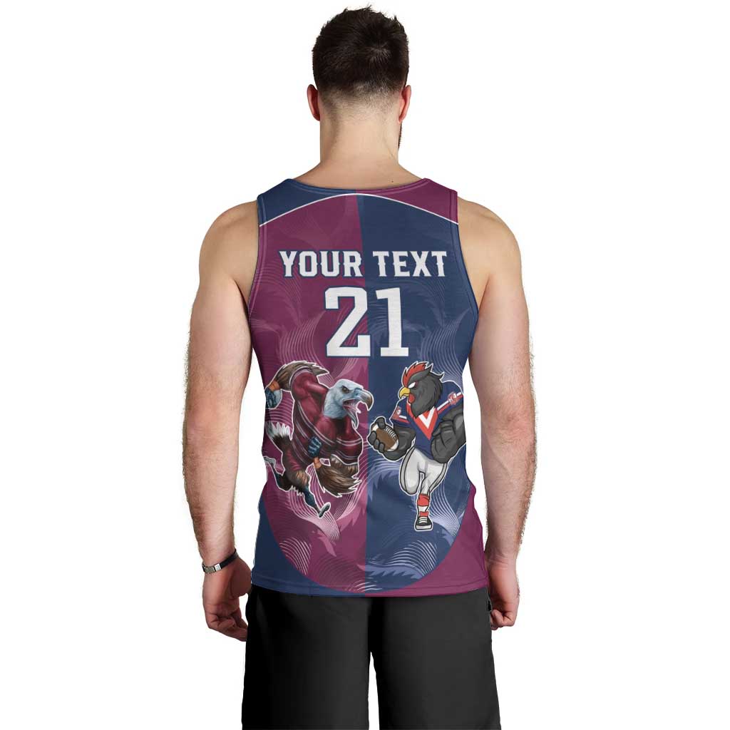 Roosters-Sea Eagles Rugby Custom Men Tank Top Half Grunge Style - Vibe Hoodie Shop