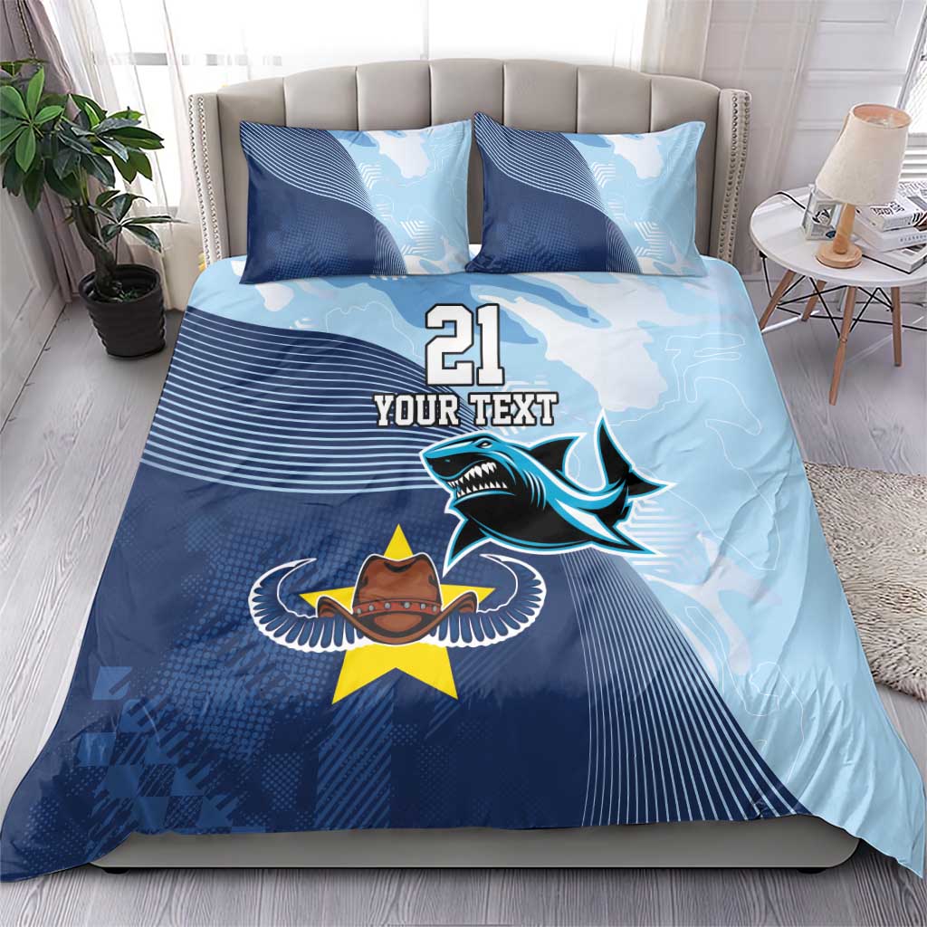 Sharks-Cowboys Rugby Custom Bedding Set Half Dynamic Style - Vibe Hoodie Shop