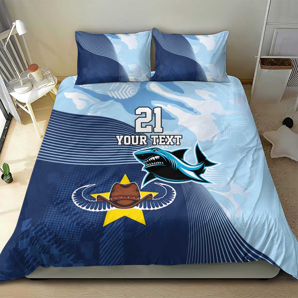 Sharks-Cowboys Rugby Custom Bedding Set Half Dynamic Style - Vibe Hoodie Shop