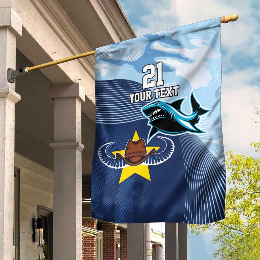 Sharks-Cowboys Rugby Custom Garden Flag Half Dynamic Style - Vibe Hoodie Shop