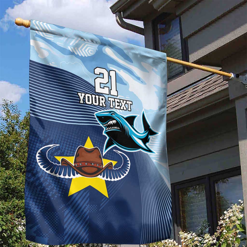 Sharks-Cowboys Rugby Custom Garden Flag Half Dynamic Style - Vibe Hoodie Shop