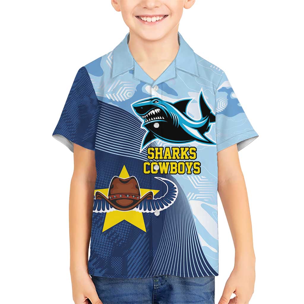 Sharks-Cowboys Rugby Custom Hawaiian Shirt Half Dynamic Style - Vibe Hoodie Shop