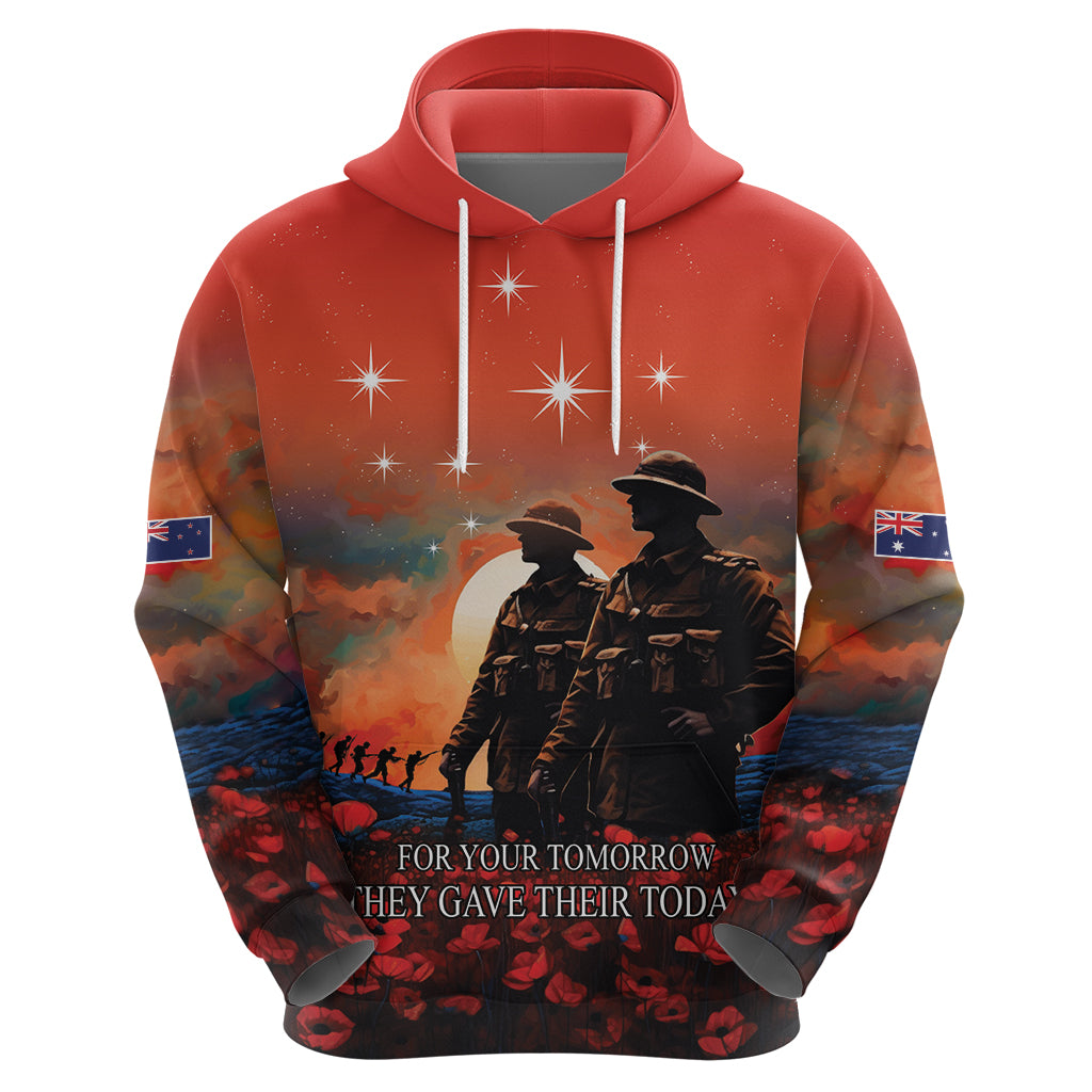 New Zealand ANZAC The Stars of Matariki Hoodie For Your Tomorrow They Gave Their Today LT9 - Vibe Hoodie Shop