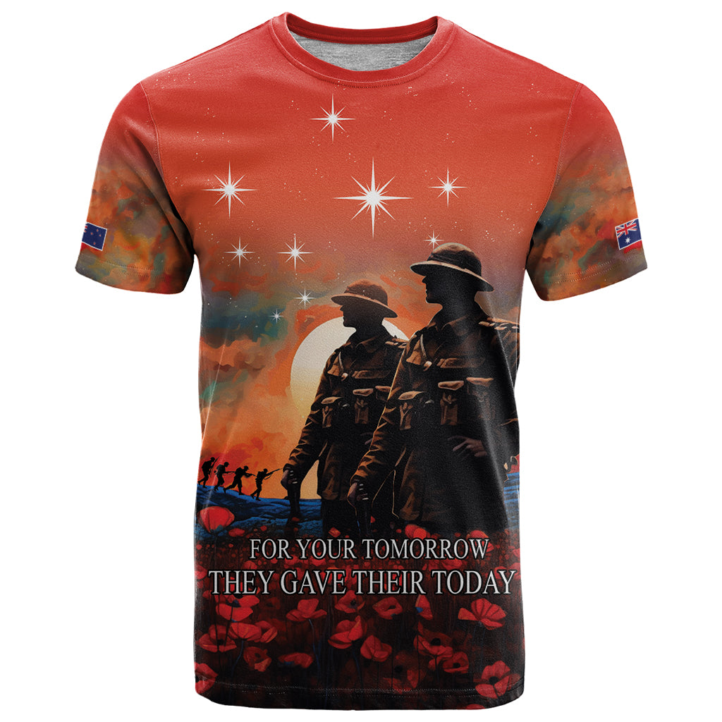 New Zealand ANZAC The Stars of Matariki T Shirt For Your Tomorrow They Gave Their Today LT9 - Vibe Hoodie Shop