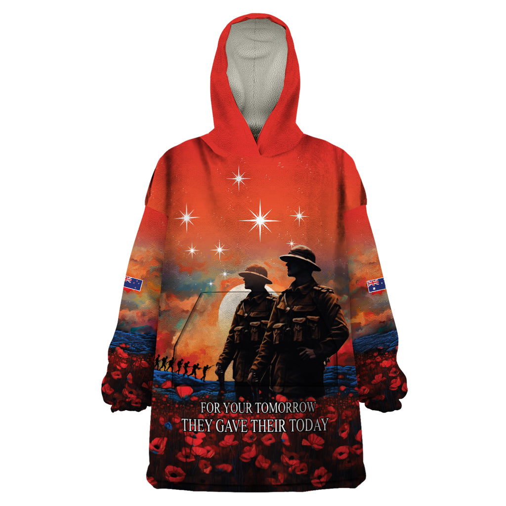 New Zealand ANZAC The Stars of Matariki Wearable Blanket Hoodie For Your Tomorrow They Gave Their Today - Vibe Hoodie Shop