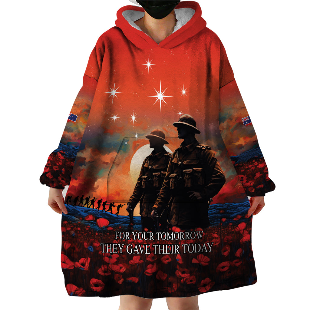 New Zealand ANZAC The Stars of Matariki Wearable Blanket Hoodie For Your Tomorrow They Gave Their Today - Vibe Hoodie Shop