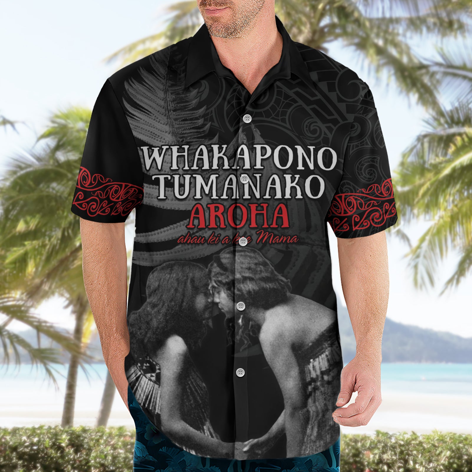 New Zealand Mother's Day Hawaiian Shirt Maori Hongi Aroha Ahau Ki A Koe Mama - Vibe Hoodie Shop