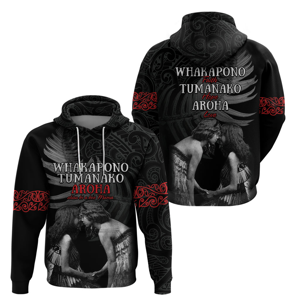 New Zealand Mother's Day Hoodie Maori Hongi Aroha Ahau Ki A Koe Mama LT9 - Vibe Hoodie Shop