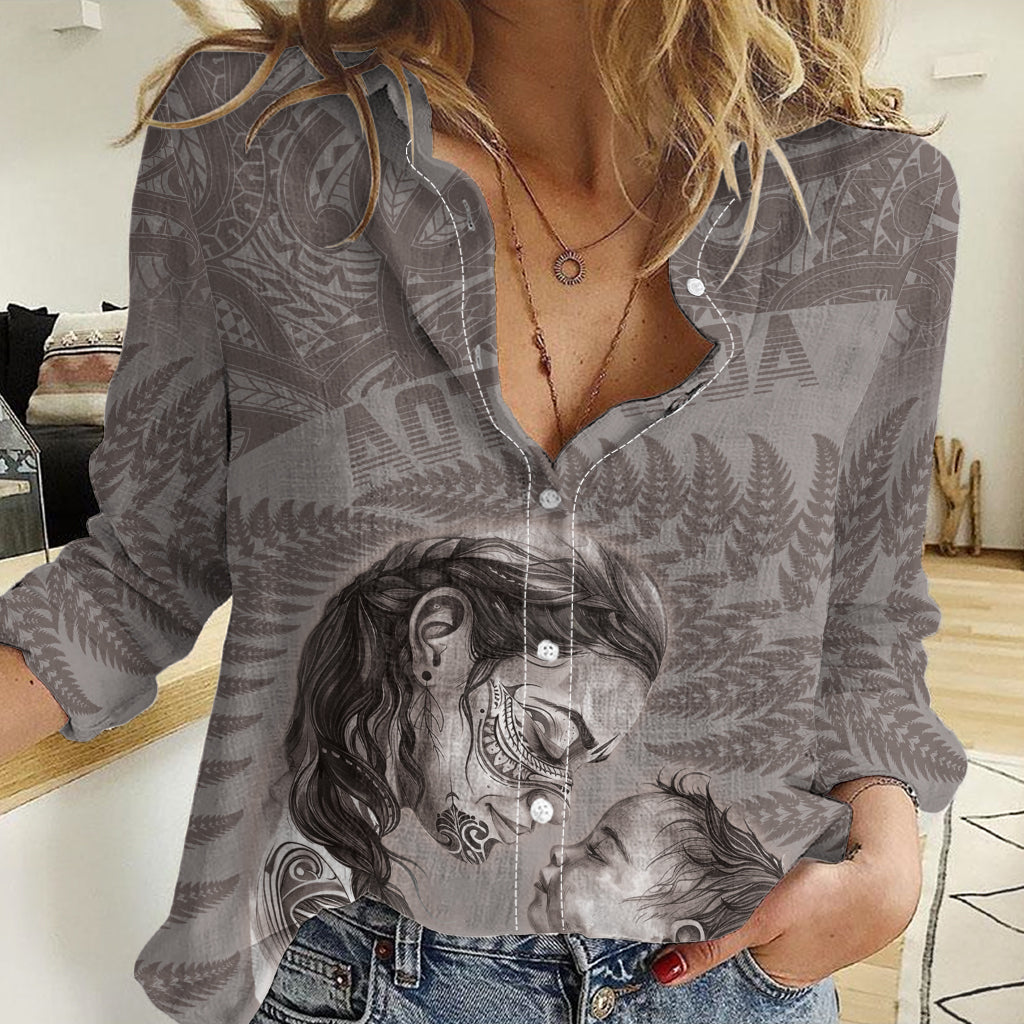 New Zealand Mother's Day Women Casual Shirt Maori Mo Toku Mama Silver Fern - Vibe Hoodie Shop