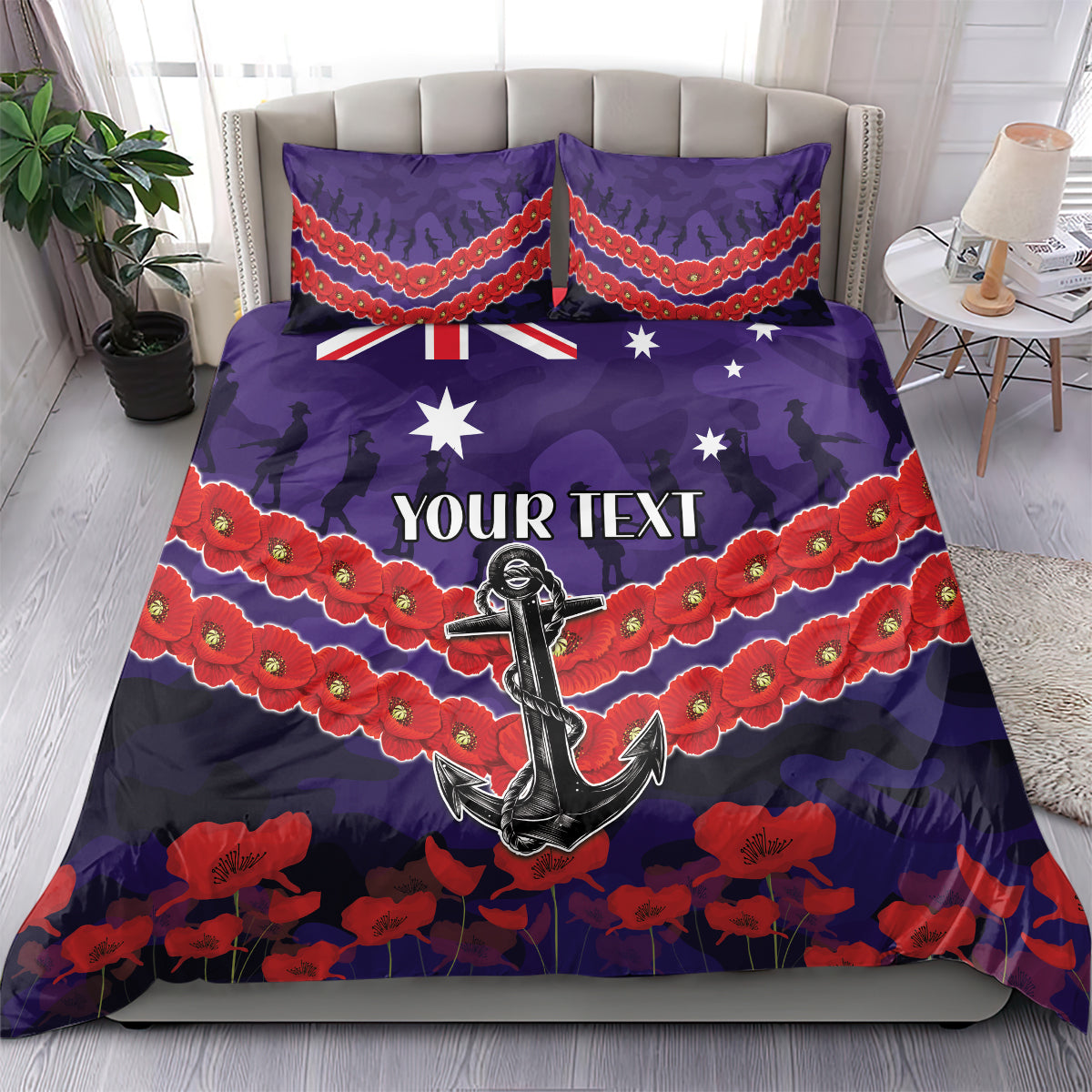 Custom Dockers Football Bedding Set ANZAC Lest We Forget - Vibe Hoodie Shop