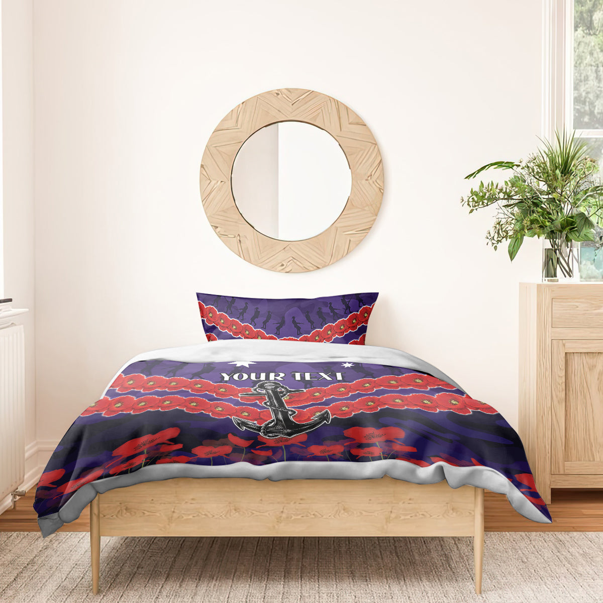 Custom Dockers Football Bedding Set ANZAC Lest We Forget - Vibe Hoodie Shop