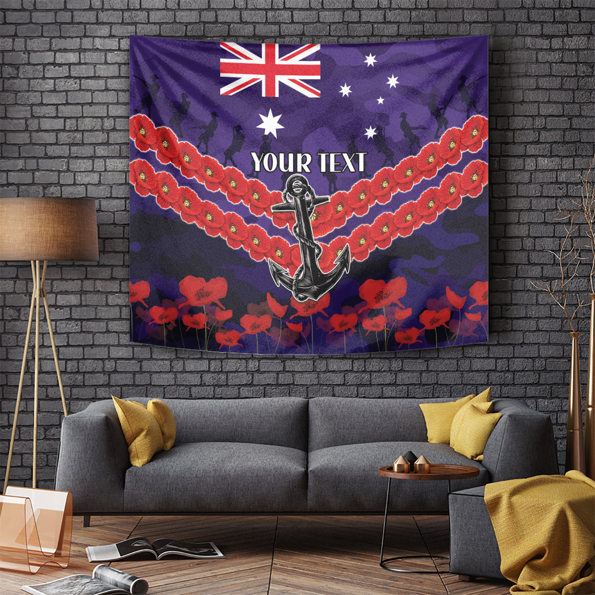 Custom Dockers Football Tapestry ANZAC Lest We Forget - Vibe Hoodie Shop