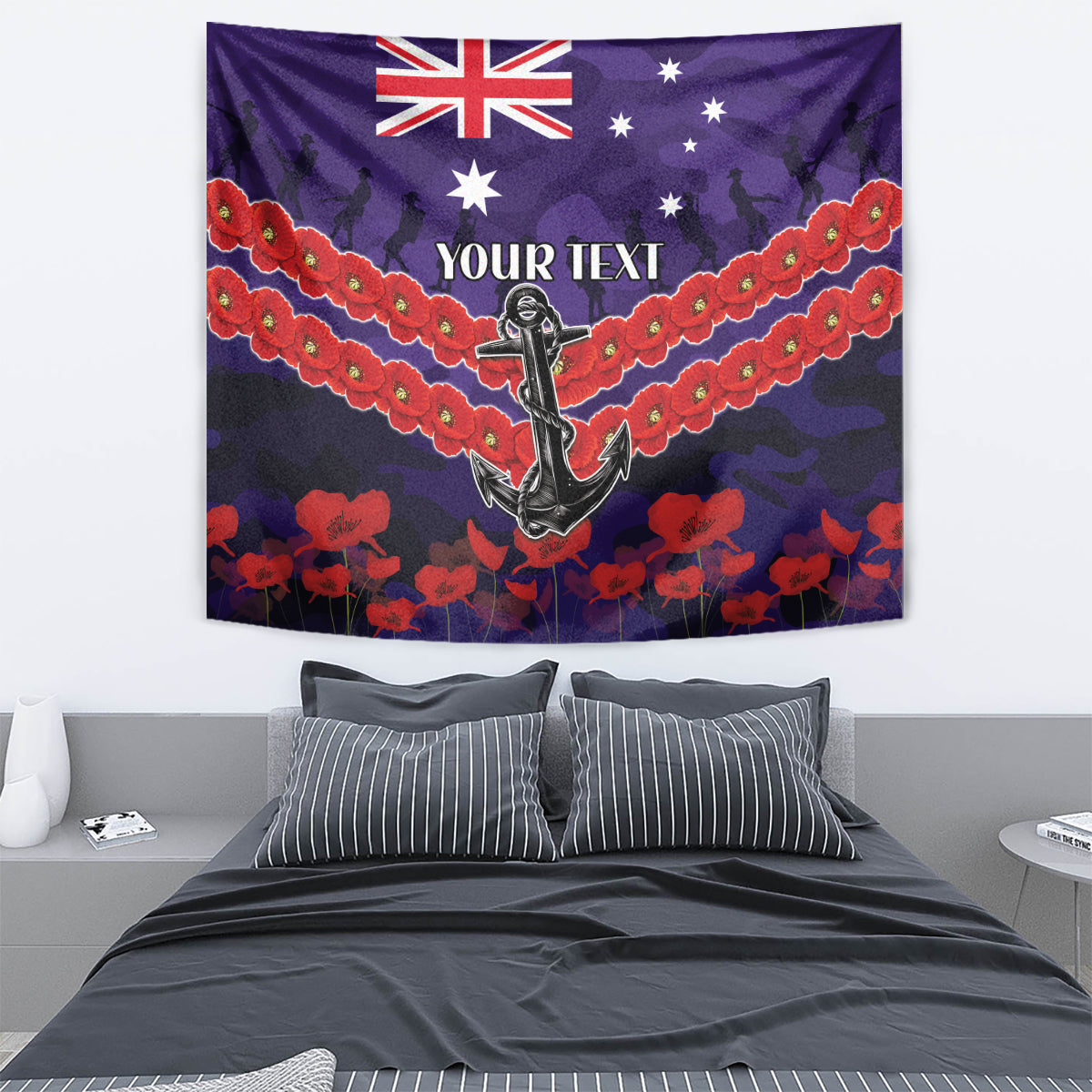 Custom Dockers Football Tapestry ANZAC Lest We Forget - Vibe Hoodie Shop