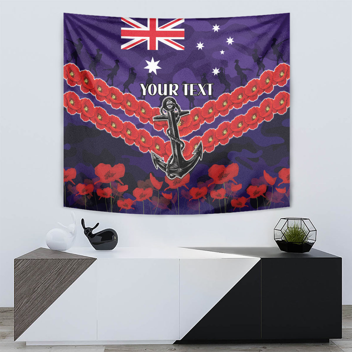 Custom Dockers Football Tapestry ANZAC Lest We Forget - Vibe Hoodie Shop