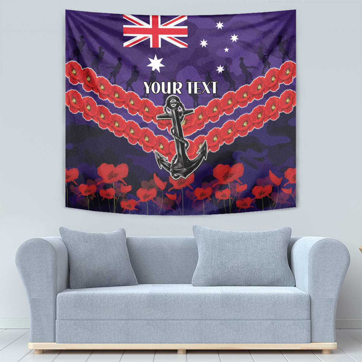 Custom Dockers Football Tapestry ANZAC Lest We Forget - Vibe Hoodie Shop