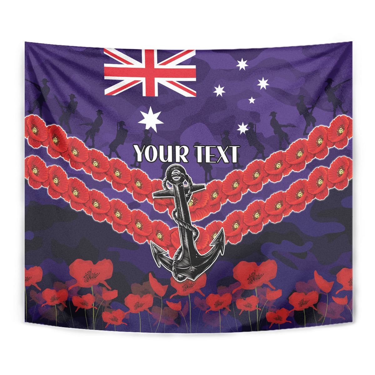 Custom Dockers Football Tapestry ANZAC Lest We Forget - Vibe Hoodie Shop