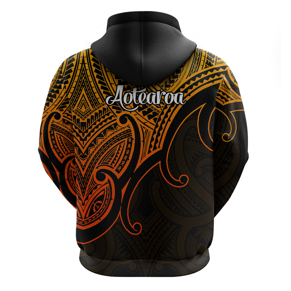 Aotearoa Maori Koru Hoodie Polynesian Pacific Tribal - Gold LT9 - Vibe Hoodie Shop