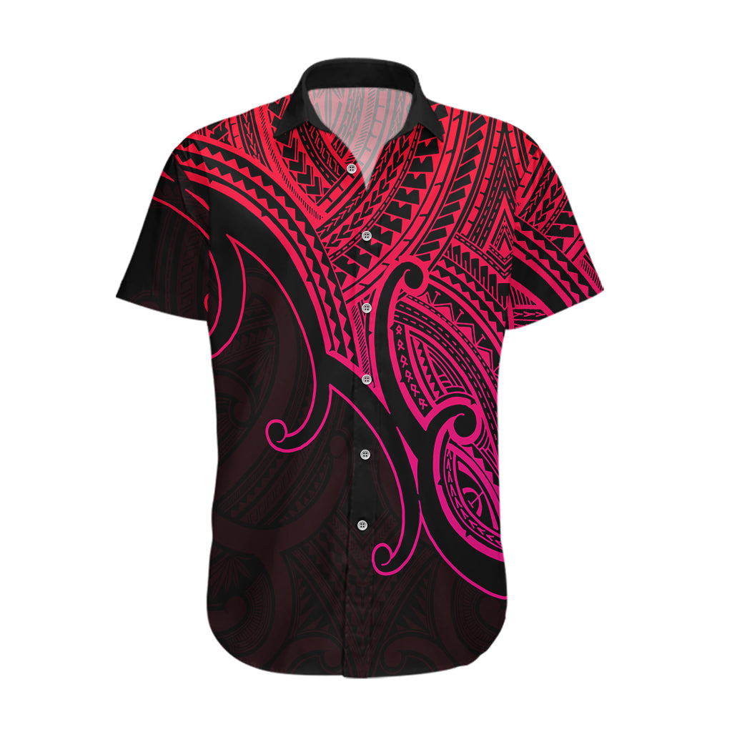 Aotearoa Maori Koru Hawaiian Shirt Polynesian Pacific Tribal - Pink - Vibe Hoodie Shop
