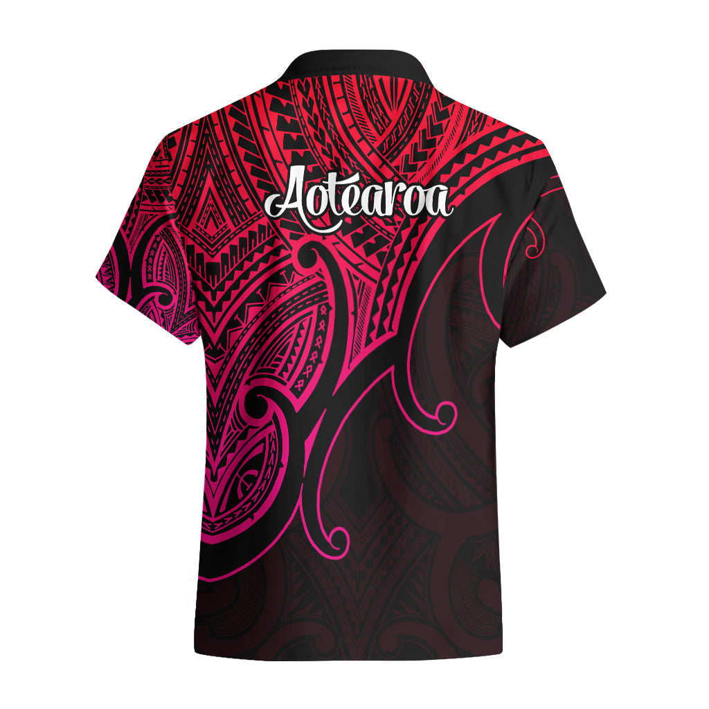 Aotearoa Maori Koru Hawaiian Shirt Polynesian Pacific Tribal - Pink - Vibe Hoodie Shop