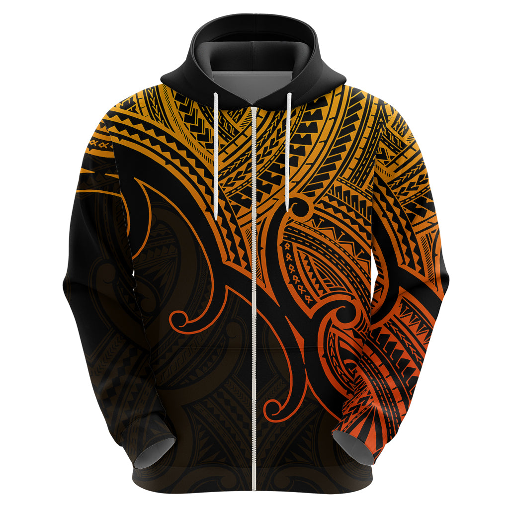 Custom Aotearoa Maori Koru Hoodie Polynesian Pacific Tribal - Gold LT9 - Vibe Hoodie Shop
