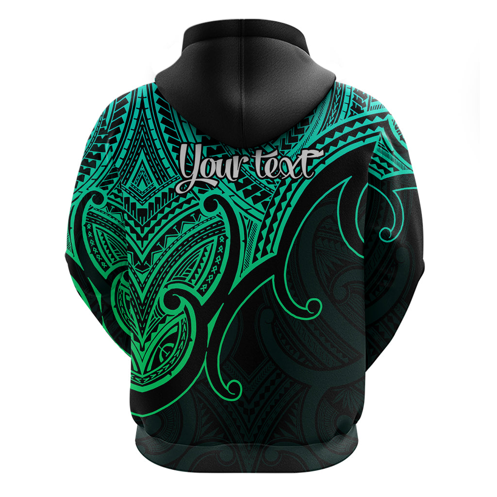 Custom Aotearoa Maori Koru Hoodie Polynesian Pacific Tribal - Green LT9 - Vibe Hoodie Shop