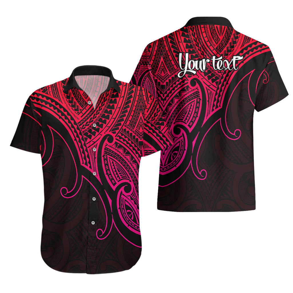 Custom Aotearoa Maori Koru Hawaiian Shirt Polynesian Pacific Tribal - Pink - Vibe Hoodie Shop
