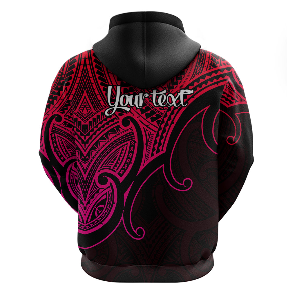 Custom Aotearoa Maori Koru Hoodie Polynesian Pacific Tribal - Pink LT9 - Vibe Hoodie Shop
