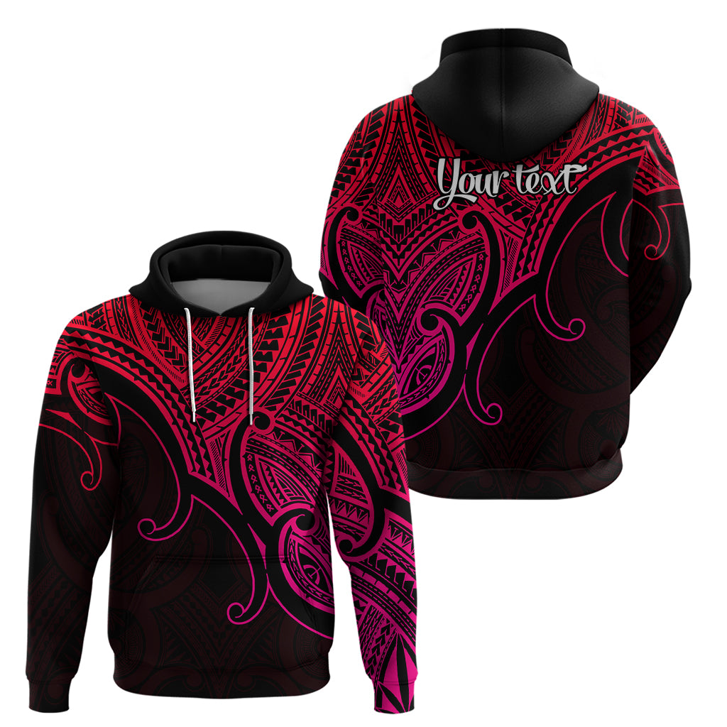 Custom Aotearoa Maori Koru Hoodie Polynesian Pacific Tribal - Pink LT9 - Vibe Hoodie Shop