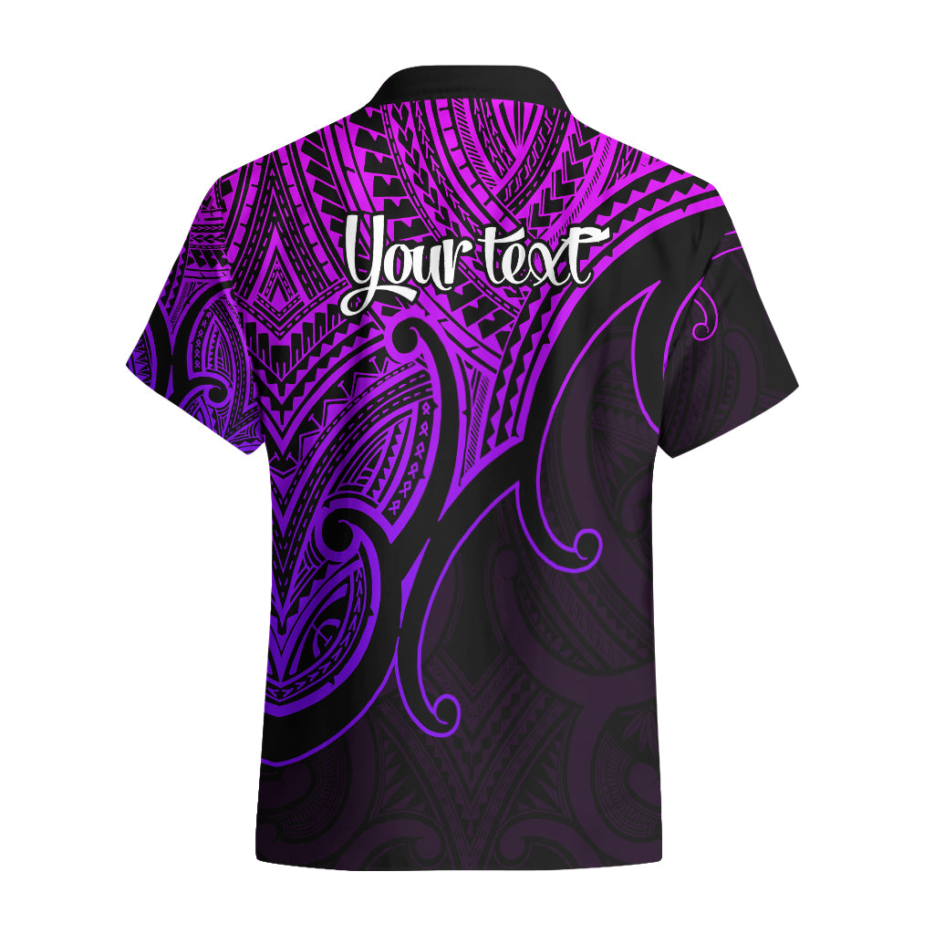 Custom Aotearoa Maori Koru Hawaiian Shirt Polynesian Pacific Tribal - Purple - Vibe Hoodie Shop