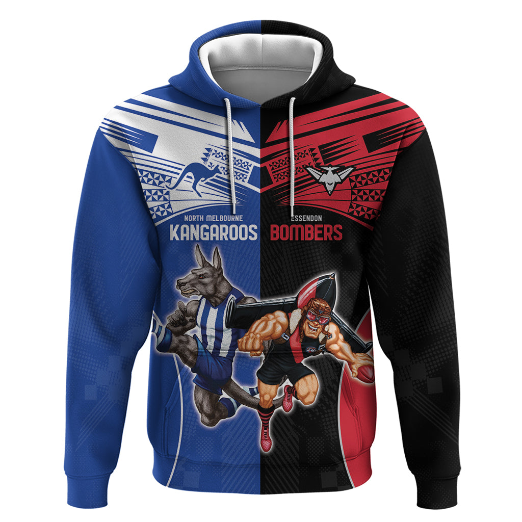 Custom Kangaroos and Bombers Hoodie Together Sporty Style LT9 - Vibe Hoodie Shop