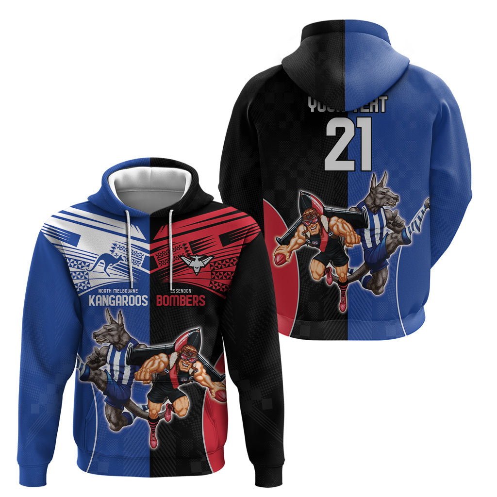 Custom Kangaroos and Bombers Hoodie Together Sporty Style LT9 - Vibe Hoodie Shop