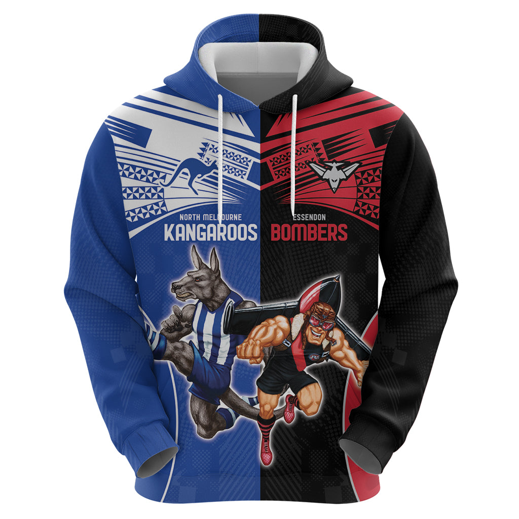 Custom Kangaroos and Bombers Hoodie Together Sporty Style LT9 - Vibe Hoodie Shop