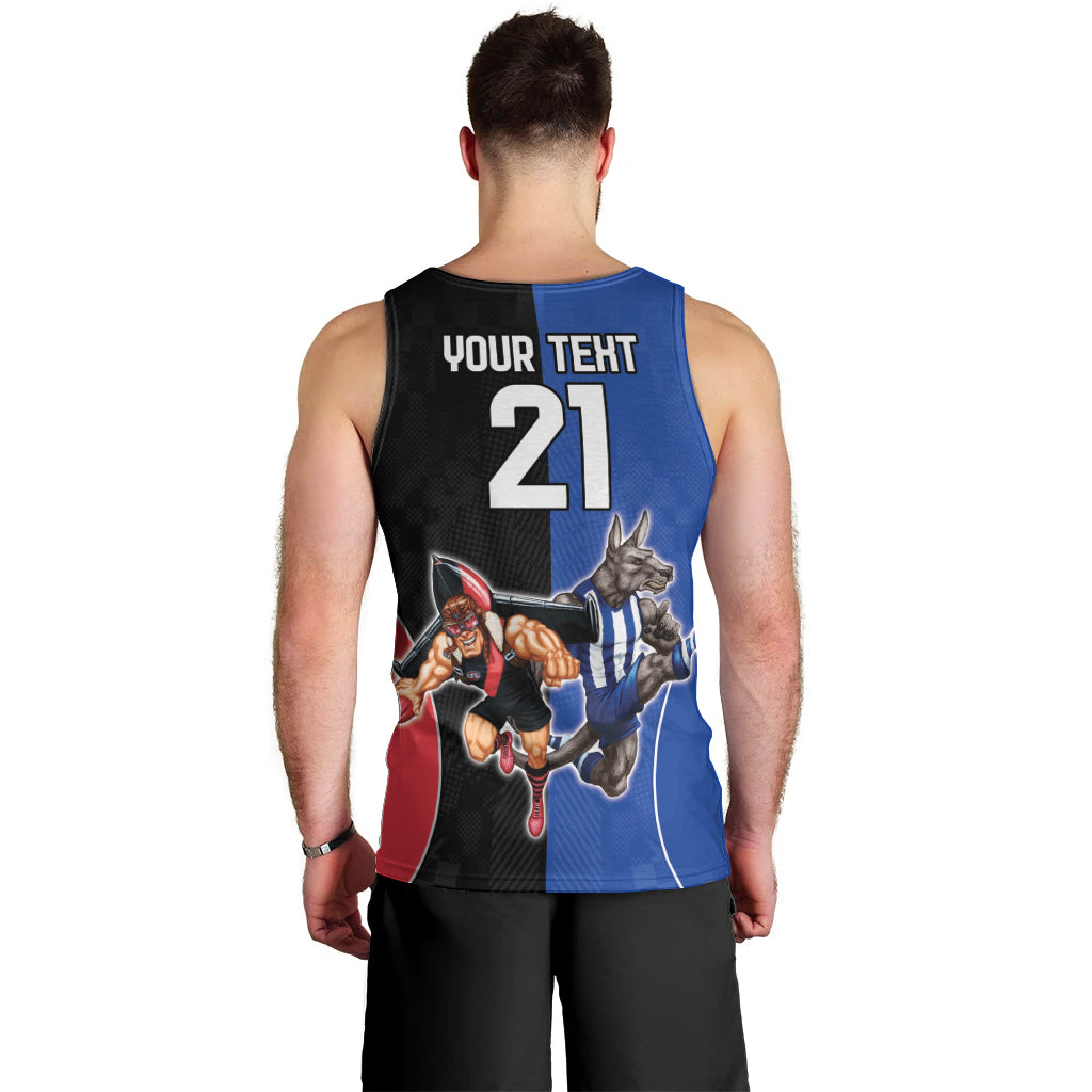 Custom Kangaroos and Bombers Men Tank Top Together Sporty Style - Vibe Hoodie Shop
