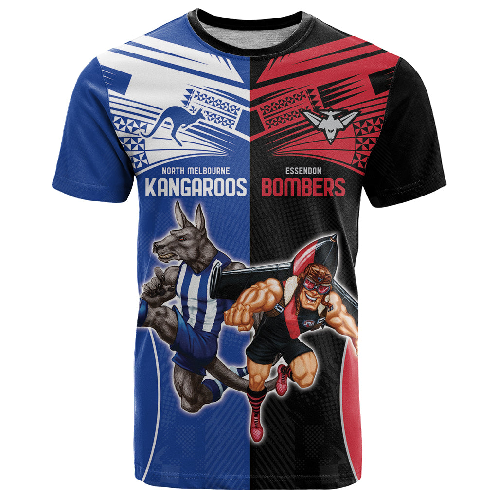 Custom Kangaroos and Bombers T Shirt Together Sporty Style LT9 - Vibe Hoodie Shop