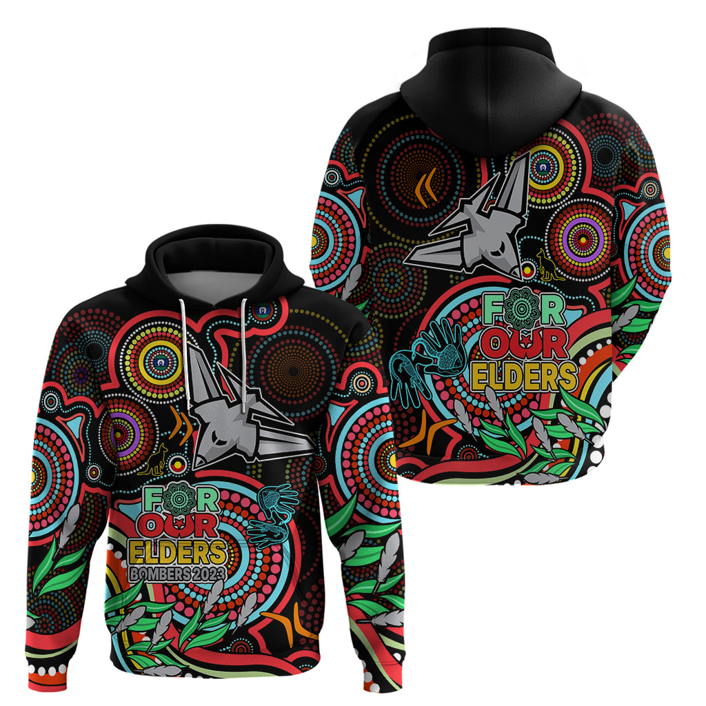 Bombers Football Aboriginal Art Hoodie NAIDOC Indigenous Tribal LT9 - Vibe Hoodie Shop