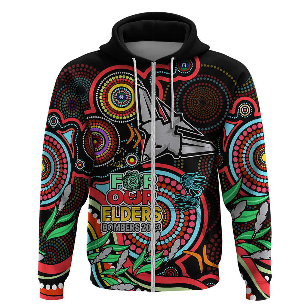 Bombers Football Aboriginal Art Hoodie NAIDOC Indigenous Tribal LT9 - Vibe Hoodie Shop