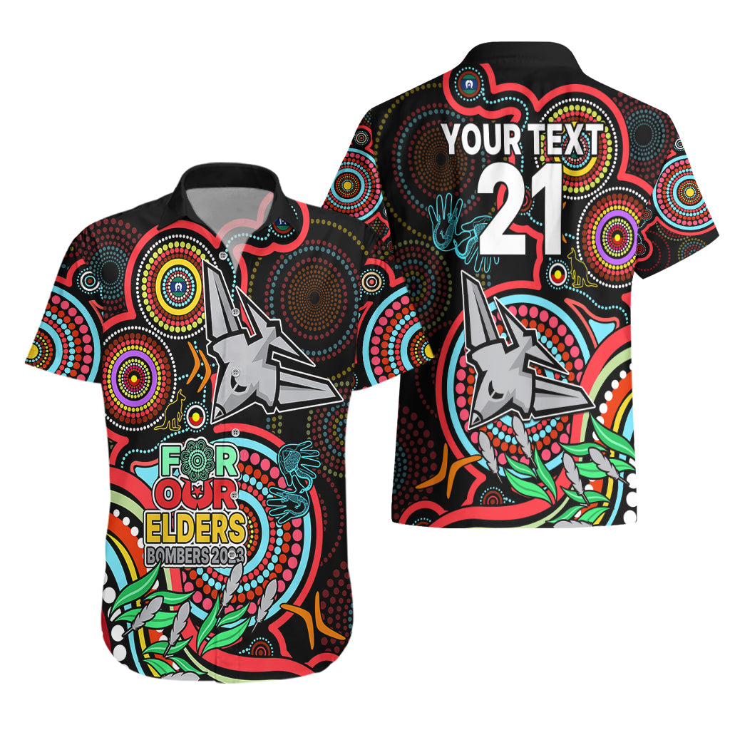 Custom Bombers Football Aboriginal Art Hawaiian Shirt NAIDOC Indigenous Tribal - Vibe Hoodie Shop