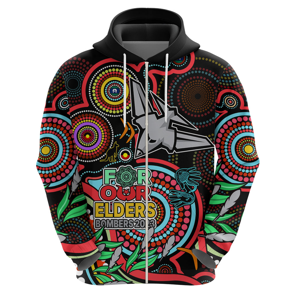 Custom Bombers Football Aboriginal Art Hoodie NAIDOC Indigenous Tribal LT9 - Vibe Hoodie Shop