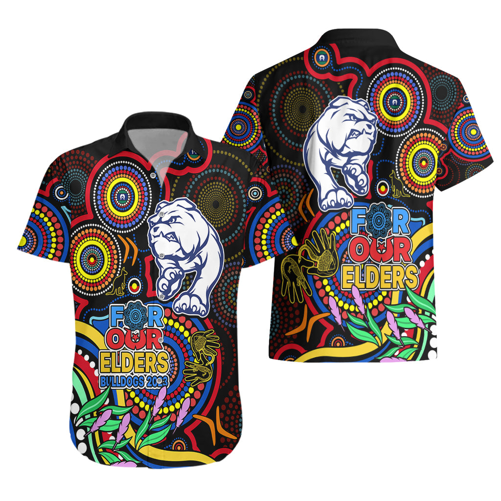 Bulldogs Football Aboriginal Art Hawaiian Shirt NAIDOC Indigenous Tribal - Vibe Hoodie Shop